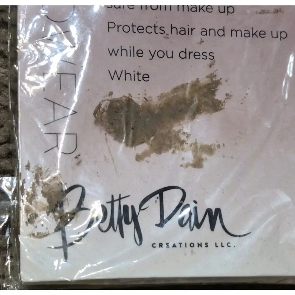 Betty Dain White Makeup Protector Hood, Protects Hair Make Up